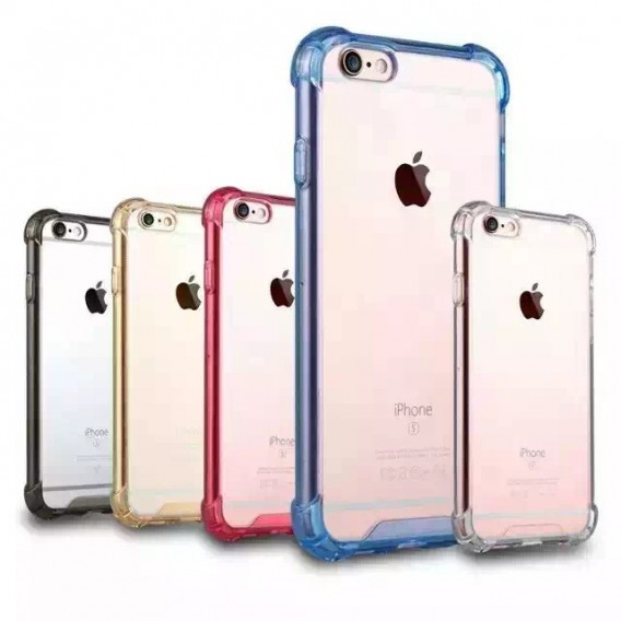 Clear shock proof Cover iPhone 6 / 6s Gold
