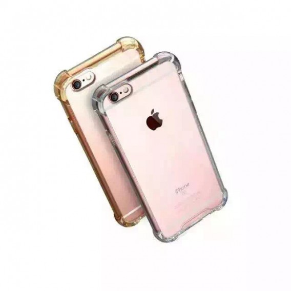Clear shock proof Cover iPhone 6 / 6s Gold