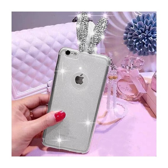 Kaninchenohren Diamond Bling Cover iPhone 6 / 6S