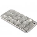 Silber 3D Bling Chrom Strass Case iPhone 5 / 5S / SE