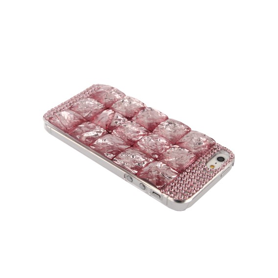 Rosa 3D Bling Chrom Strass Case iPhone 5 / 5S / SE