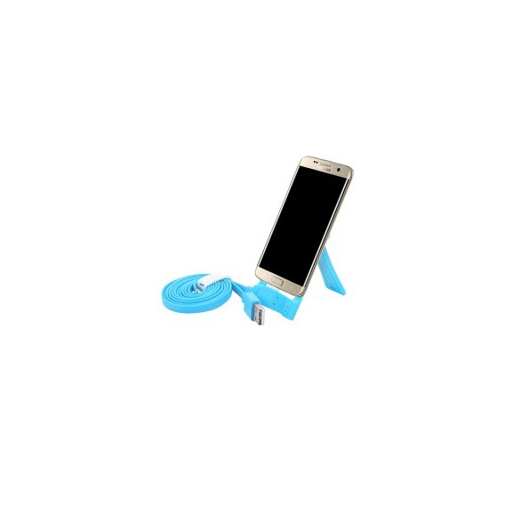 Datenkabel Micro USB mit Standfunktion Türkis