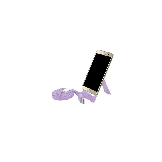 Datenkabel Micro USB mit Standfunktion Lila