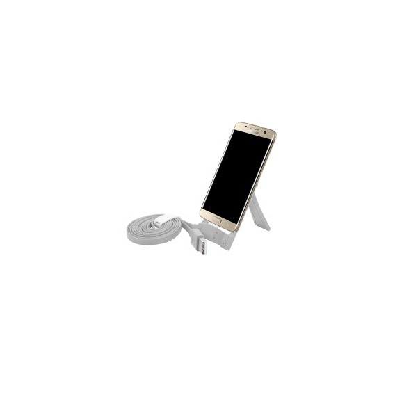 Datenkabel Micro USB mit Standfunktion Grau