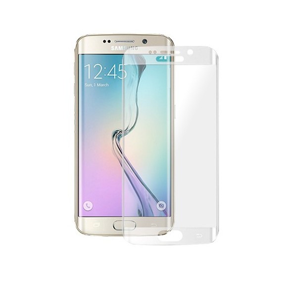 Panzerglas Fullcover Galaxy S6 EDGE Silber