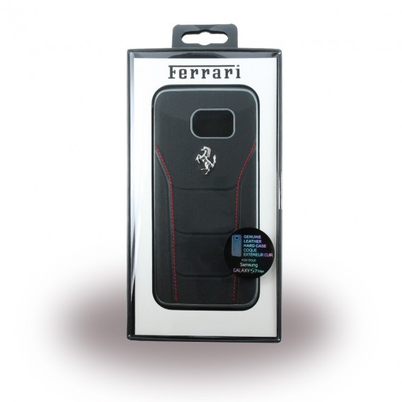 Ferrari - 488 Leder Hard Cover Galaxy S7 Edge Schwarz
