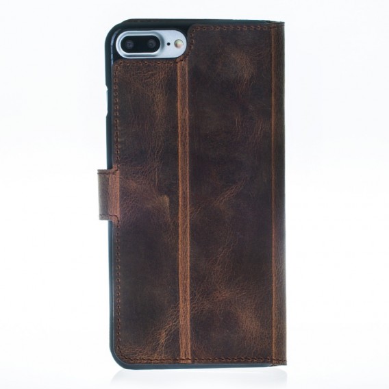 ANTIC ECHT LEDER Book Wallet Etui iPhone 7 Plus