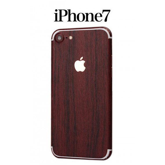 iPhone 7 Holz Aufkleber Folie Sticker Skin Dunkelbraun