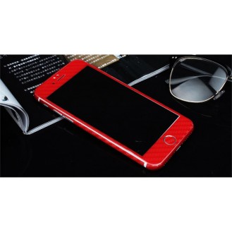 iPhone 7 Plus Carbon Aufkleber Folie Sticker Rot