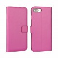 Leder Book Wallet Etui iPhone 7 Plus Pink