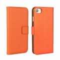 Leder Book Wallet Etui  iPhone SE 2020 / 8 / 7 Orange