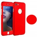 Rot 360° Full Cover Case iPhone Se 2020 / 7 / 8 und  Panzerglas