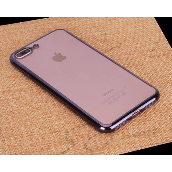 Schwarz Silikon Transparent Case iPhone 7