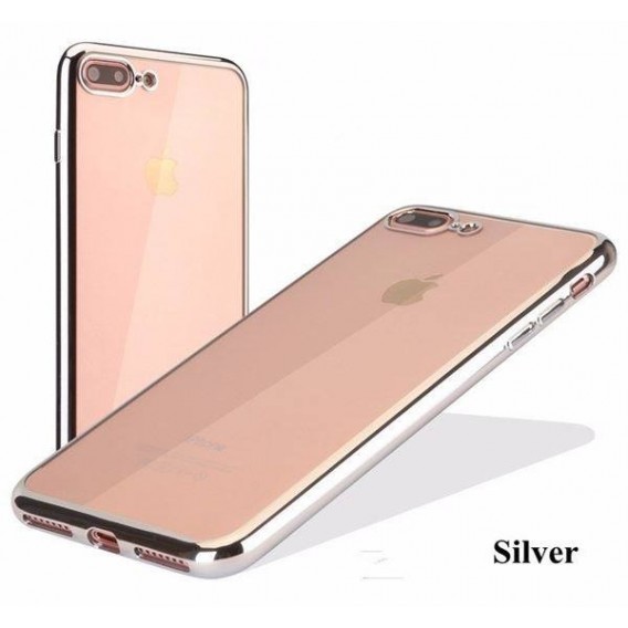 Silber Silikon Transparent Case iPhone 7