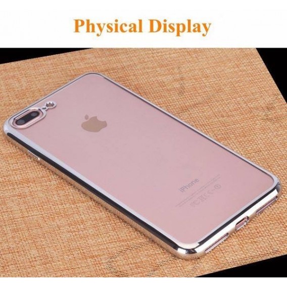 Silber Silikon Transparent Case iPhone 7 Plus
