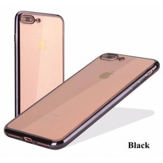 Schwarz Silikon Transparent Case iPhone 7 Plus