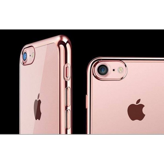 Rosegold Silikon Transparent Case iPhone 7 Plus