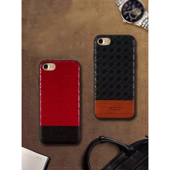 Leder Hülle Case für Apple iPhone 7 Plus Rot