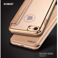 Elegantes Leder Book Hülle iPhone 7 Gold