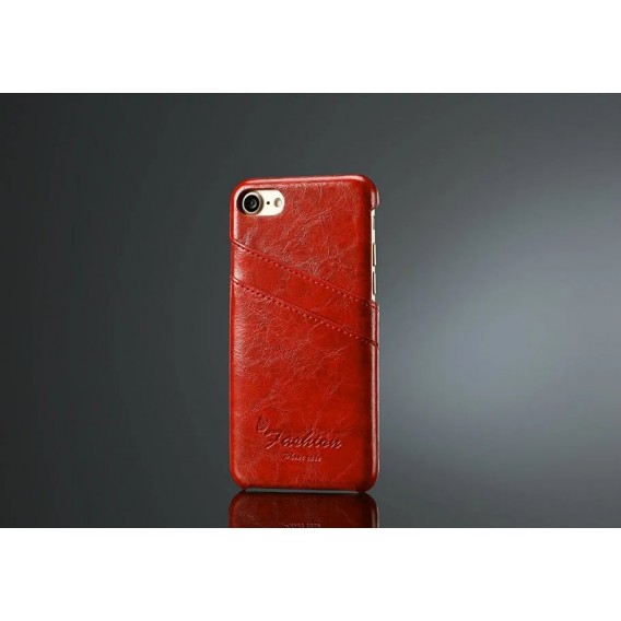 Retro Leder Hüllen Tasche iPhone 7 Rot