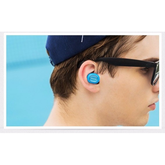 Kompaktes Bluetooth Headset Blau