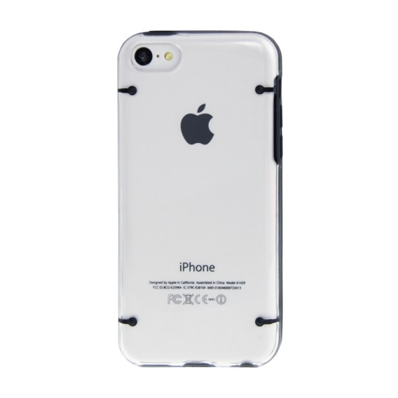 Transparent Bumper Hülle Hard Case Schwarz iPhone 5C