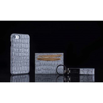 Trinity Echt Ledertasche Set iPhone SE 2020 / 7 / 8 Beige