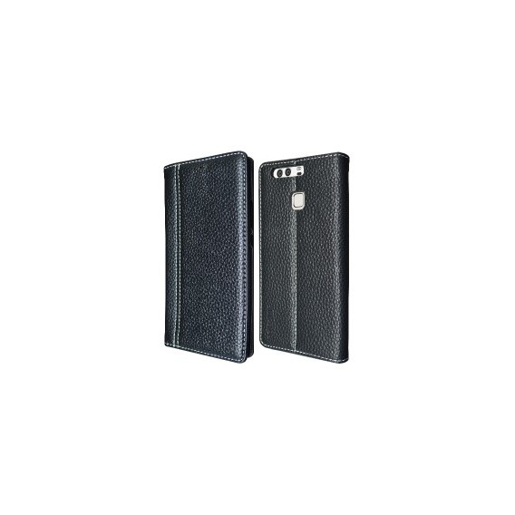 Schwarz Book Tasche Huawei P9 Lite