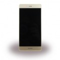 Huawei Ascend P9 LCD Display Touchscreen mit Rahmen Gold
