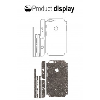 iphone 7 Plus Schwarz Bling Aufkleber Schutz-Folie Sticker Skin