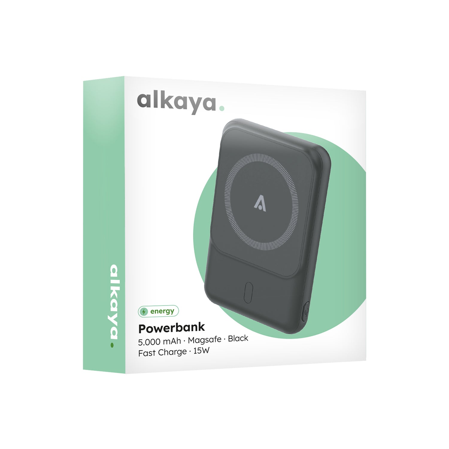 Alkaya. MagSafe Slim Powerbank „Thor“ 3-in-1 – 5.000 mAh, 65W, 15W Wireless - Phonebazaar