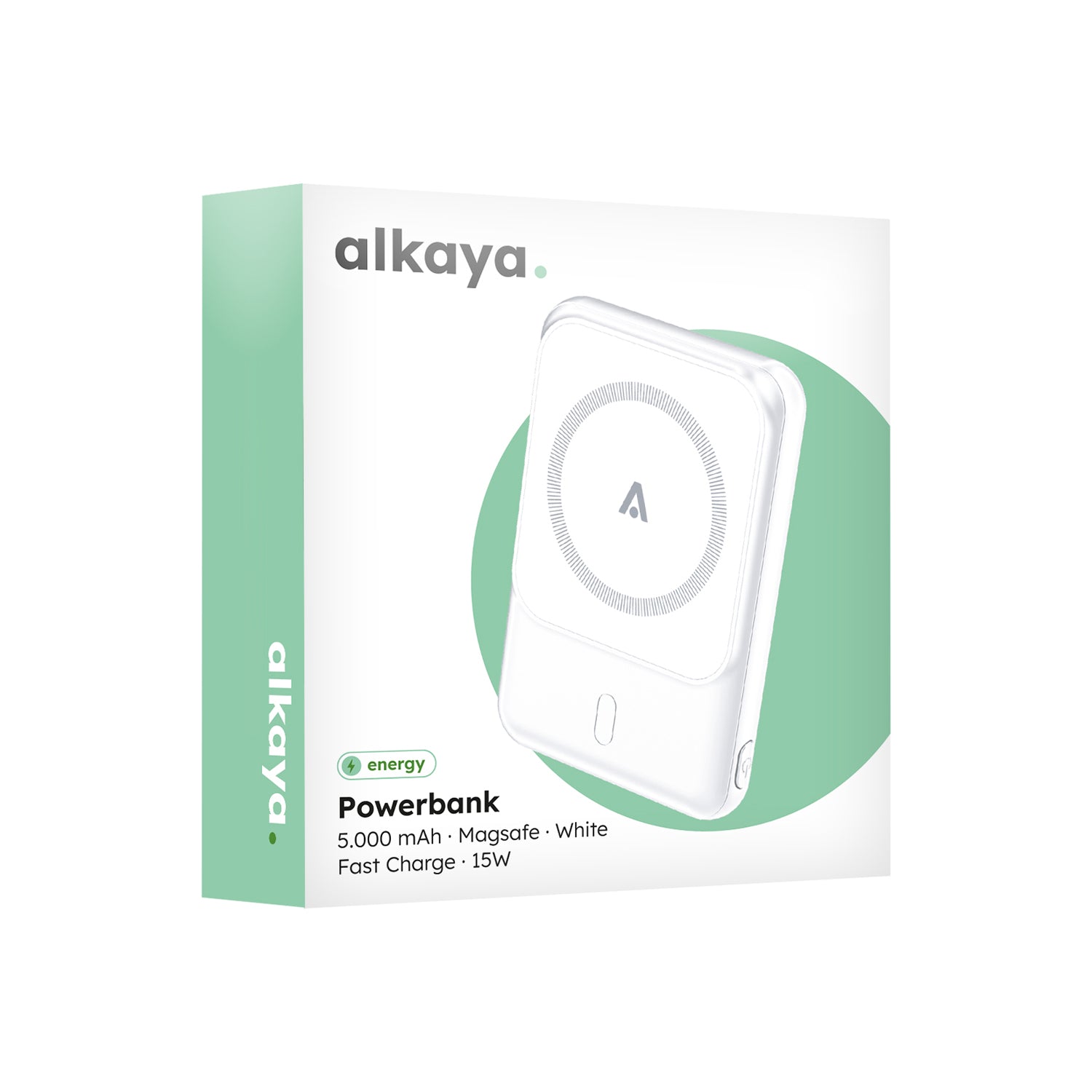Alkaya. MagSafe Slim Powerbank „Thor“ 3-in-1 – 5.000 mAh, 65W, 15W Wireless - Phonebazaar