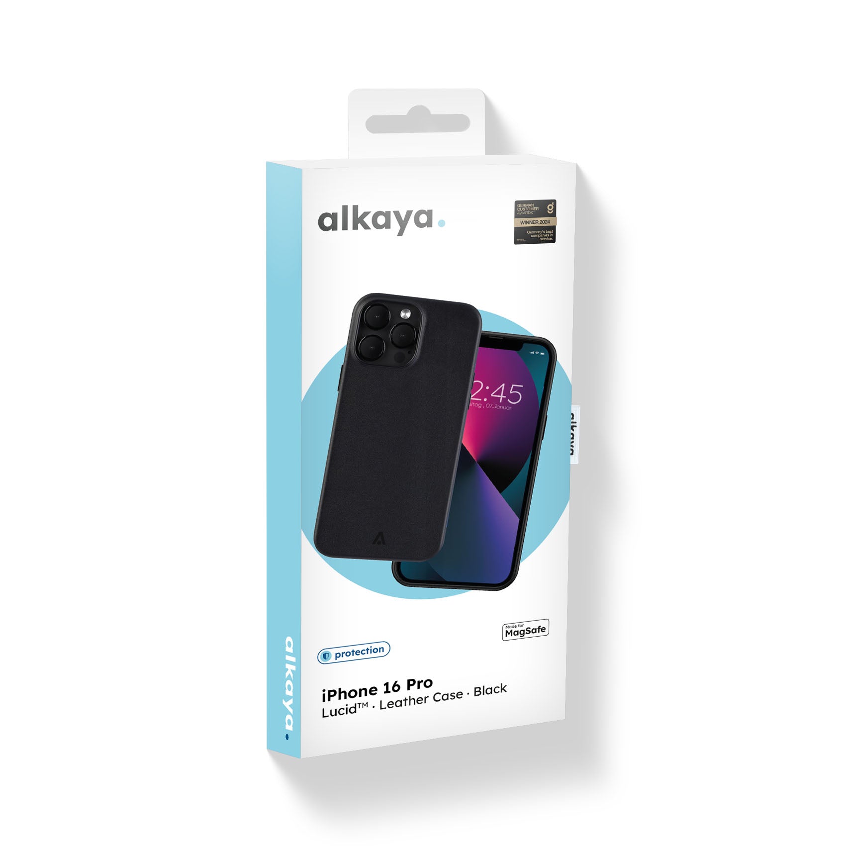 iPhone 16 Pro Alkaya Leather Case LUCID – MagSafe Kompatible Leder Handyhülle - Phonebazaar