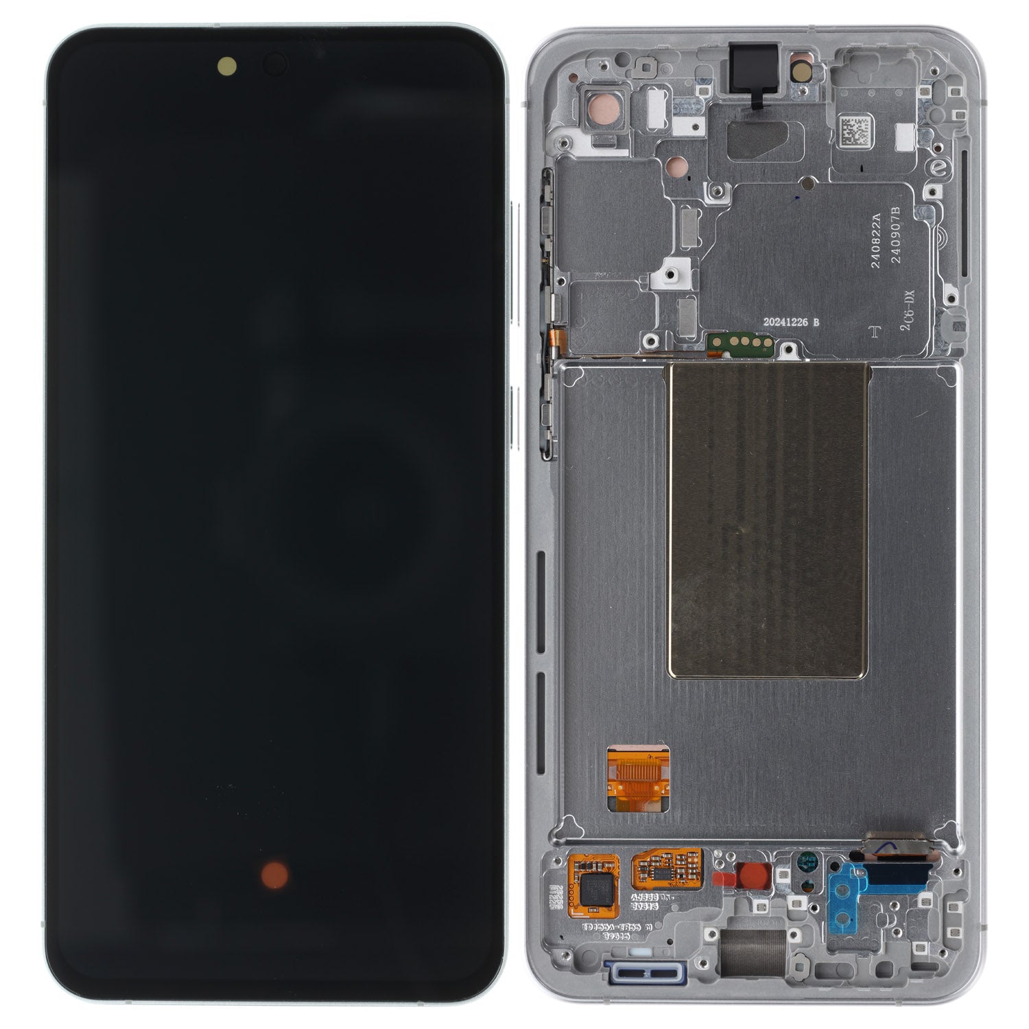 Samsung Galaxy S24 FE Display und Digitizer mit Rahmen Schwarz Service Pack