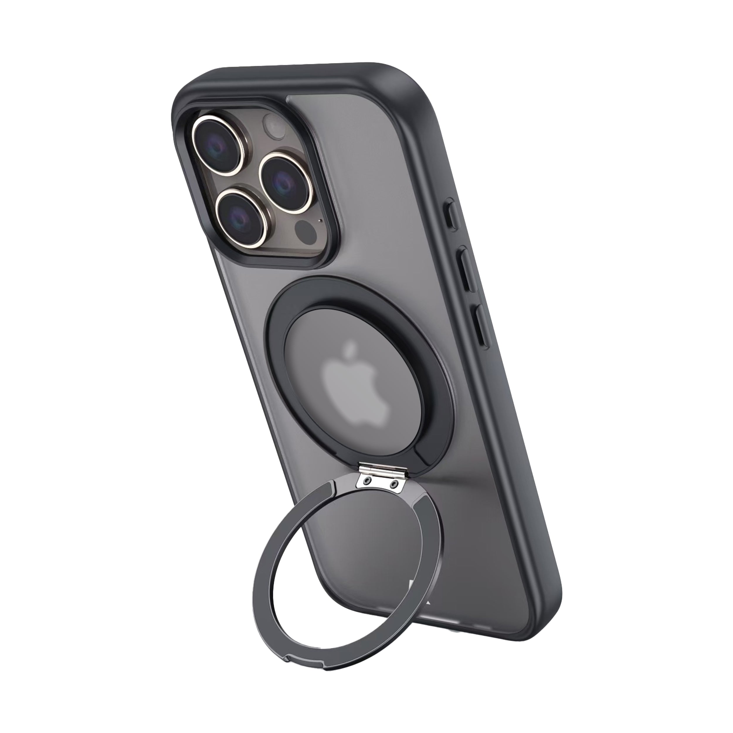 alkaya. | LUCID™ 360 FlexStand Case kompatibel mit MagSafe, Schwarz iPhone 16 Pro