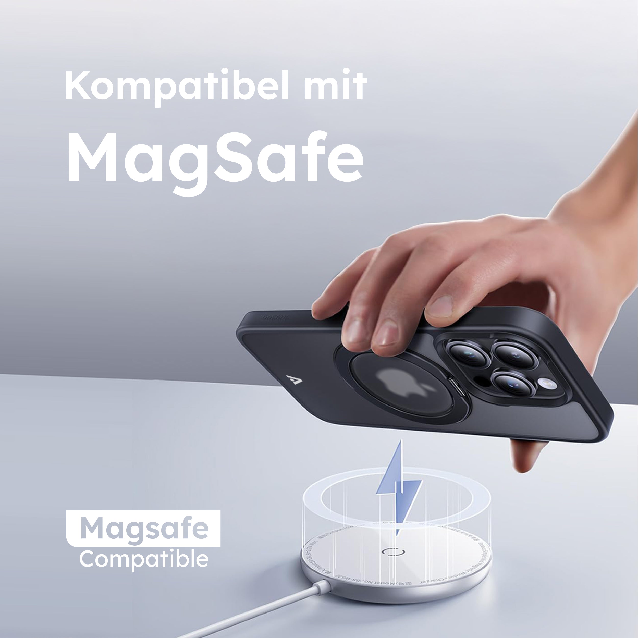 iPhone 15 Pro Max Alkaya LUCID 360 FlexStand Handyhülle – 360° Drehbarer Ständer - Phonebazaar