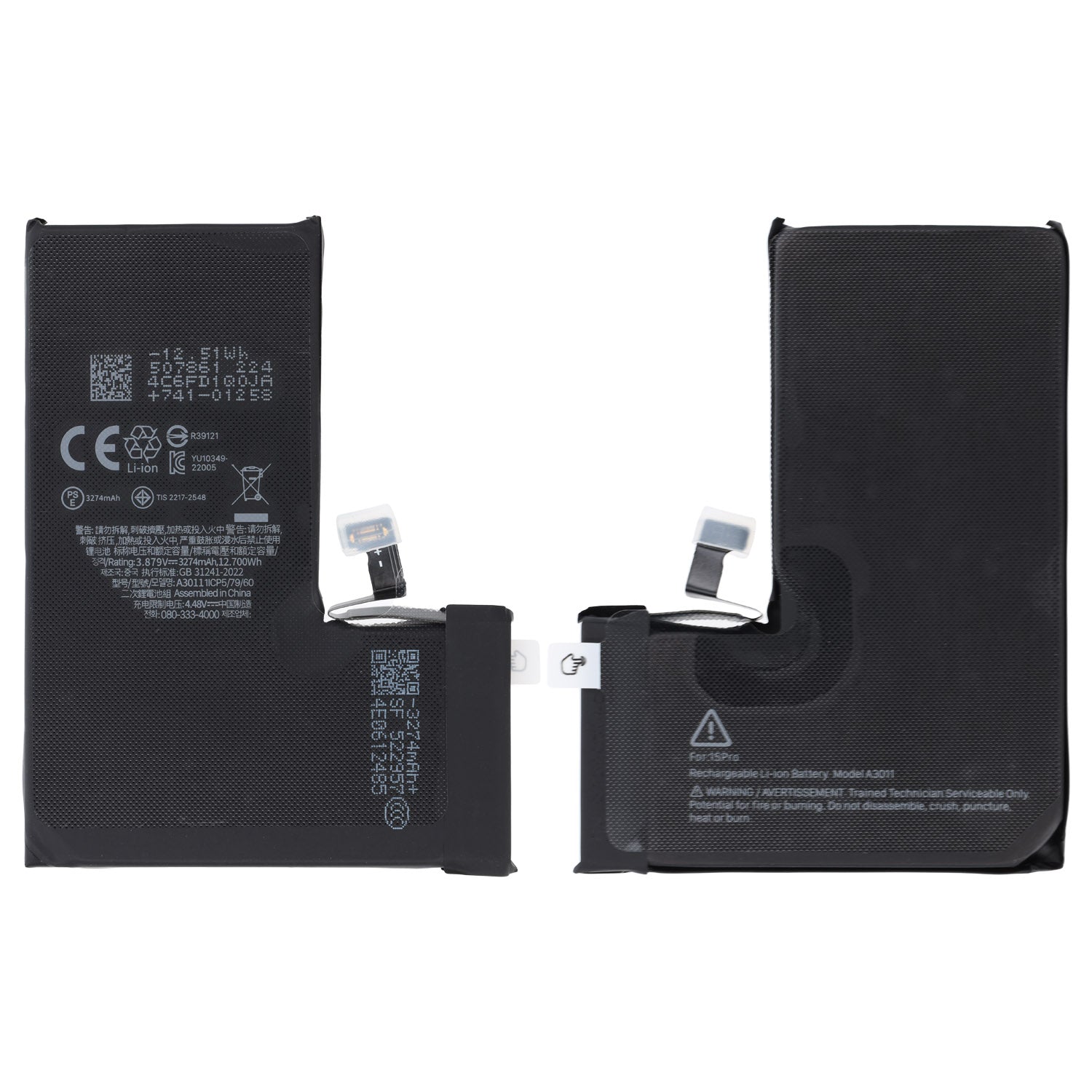 iPhone 15 Pro – Premium Ersatzakku(3274 mAh),Li-Ion