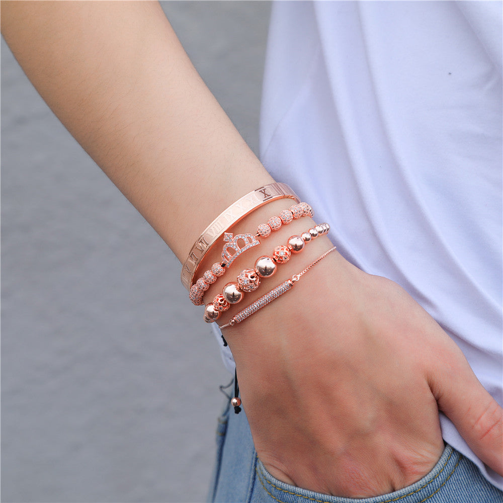 Royal King Pink Armband RK-A-SG-22 Bracelet Luxus Armband Bracelet  Schweizer Quarzwerk -ROYAL KING Damenschmuck- Kostenloser Versand Herrenschmuck