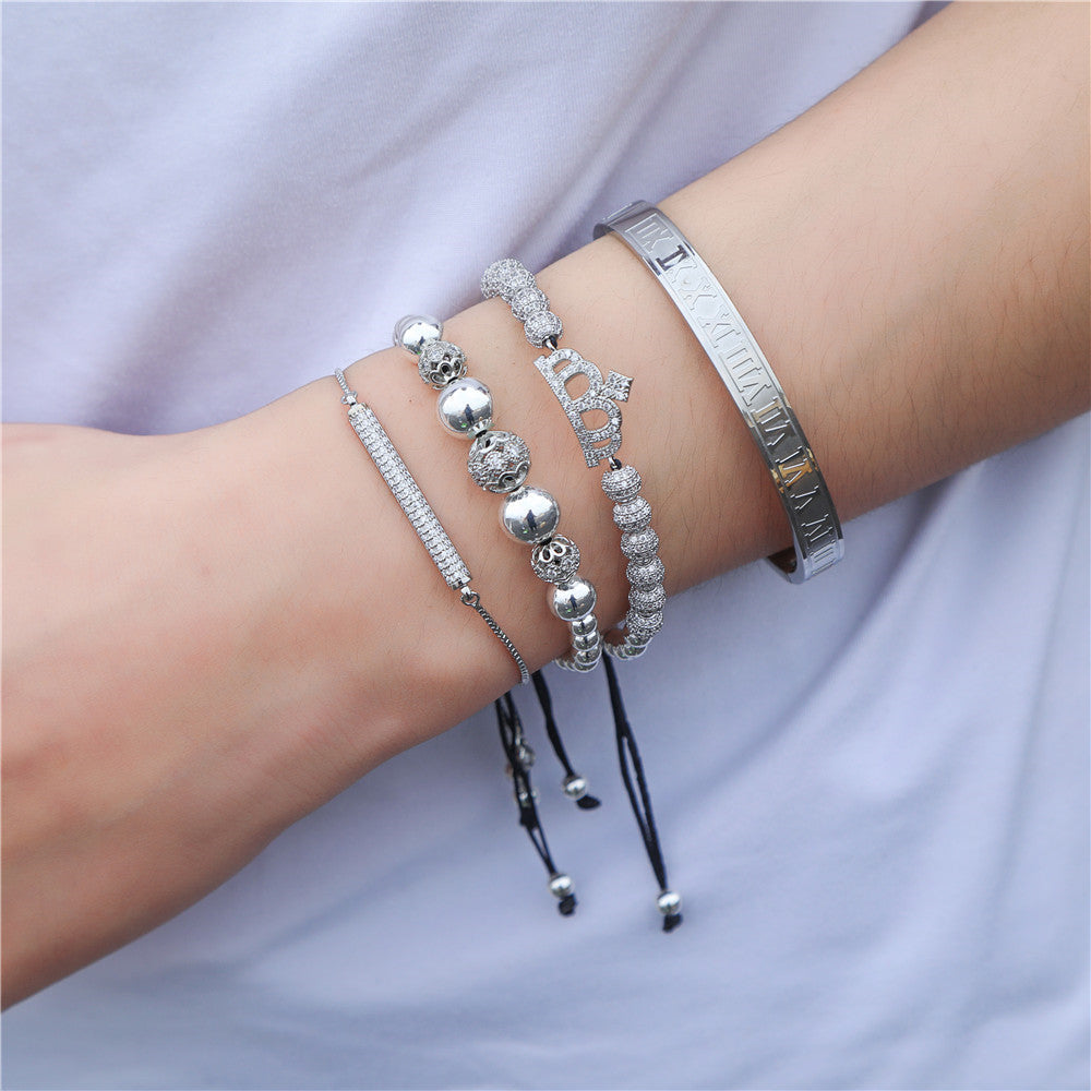 Royal King Silber  Armband RK-A-SG-24 Bracelet Luxus Armband Bracelet  Schweizer Quarzwerk -ROYAL KING Damenschmuck- Kostenloser Versand Herrenschmuck