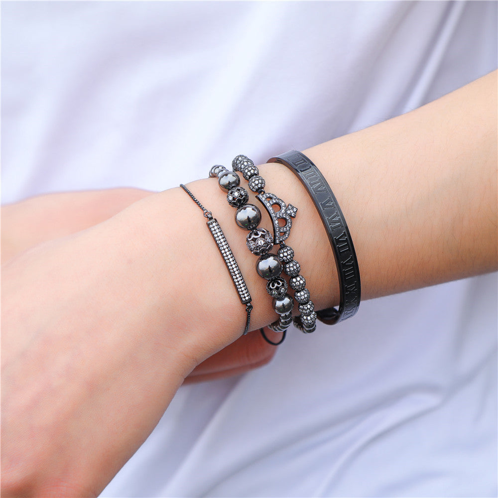 Royal King Schwarz  Armband RK-A-SG-25