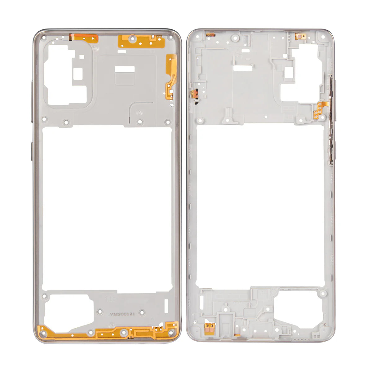 Samsung Galaxy A71  Mittelrahmen Prisma Crush Silber