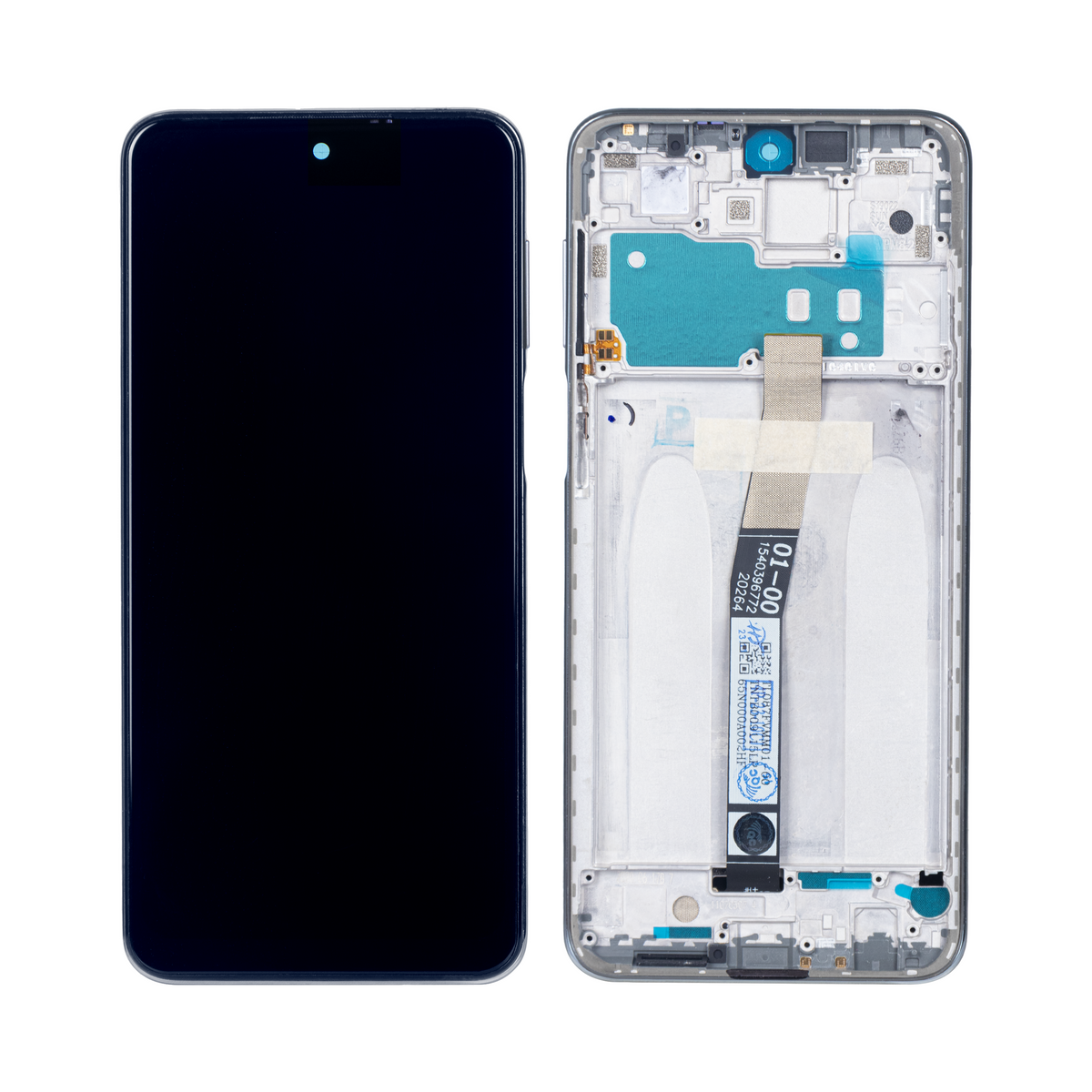 Xiaomi Redmi Note 10 Lite Display und Digitizer mit Rahmen, Gletscherweiß (OEM)