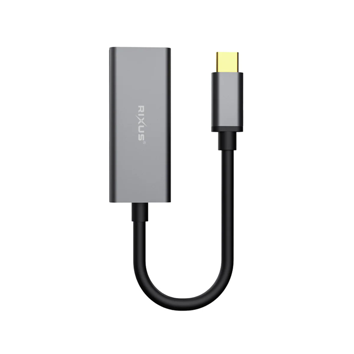 Rixus USB-C zu RJ45 Gigabit Ethernet Adapter – Grau - Phonebazaar