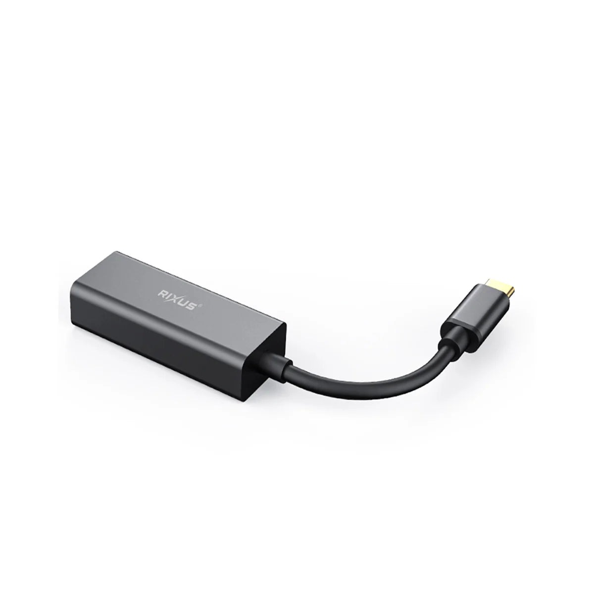 Rixus USB-C zu RJ45 Gigabit Ethernet Adapter – Grau - Phonebazaar