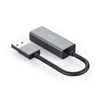 Rixus USB 3.0 – Gigabit Ethernet Adapter (USB-A zu RJ45, Grau) - Phonebazaar