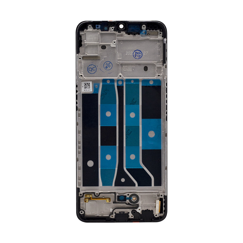 Oppo F17 Display und Digitizer mit Rahmen, Kosmisches Schwarz (OEM)