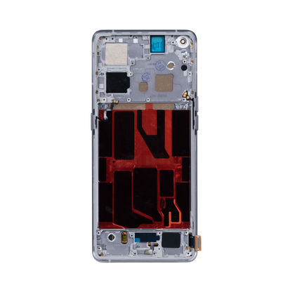 Oppo Find X5 Display und Digitizer mit Rahmen, Weiß (OEM)