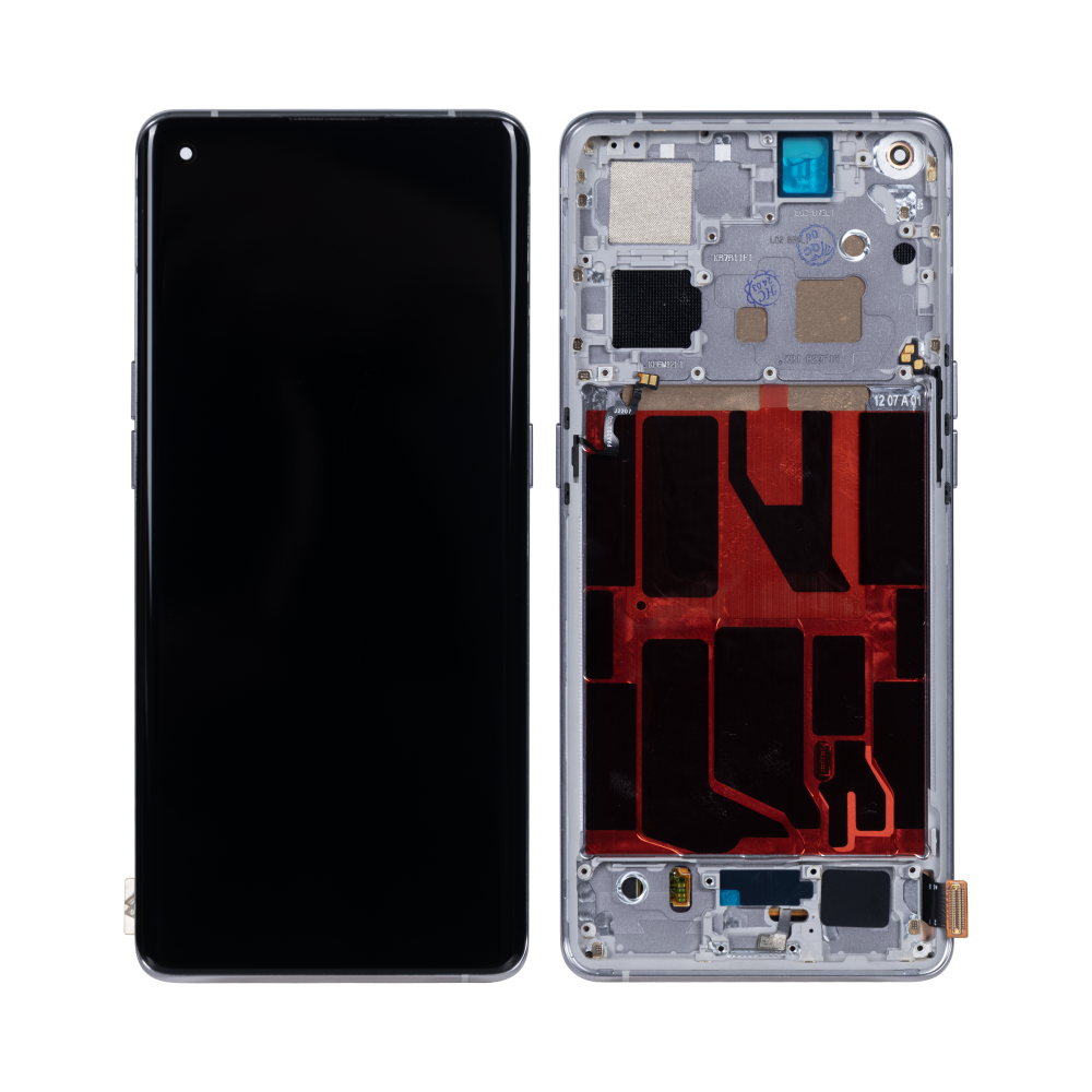 Oppo Find X5 Display und Digitizer mit Rahmen, Weiß (OEM)