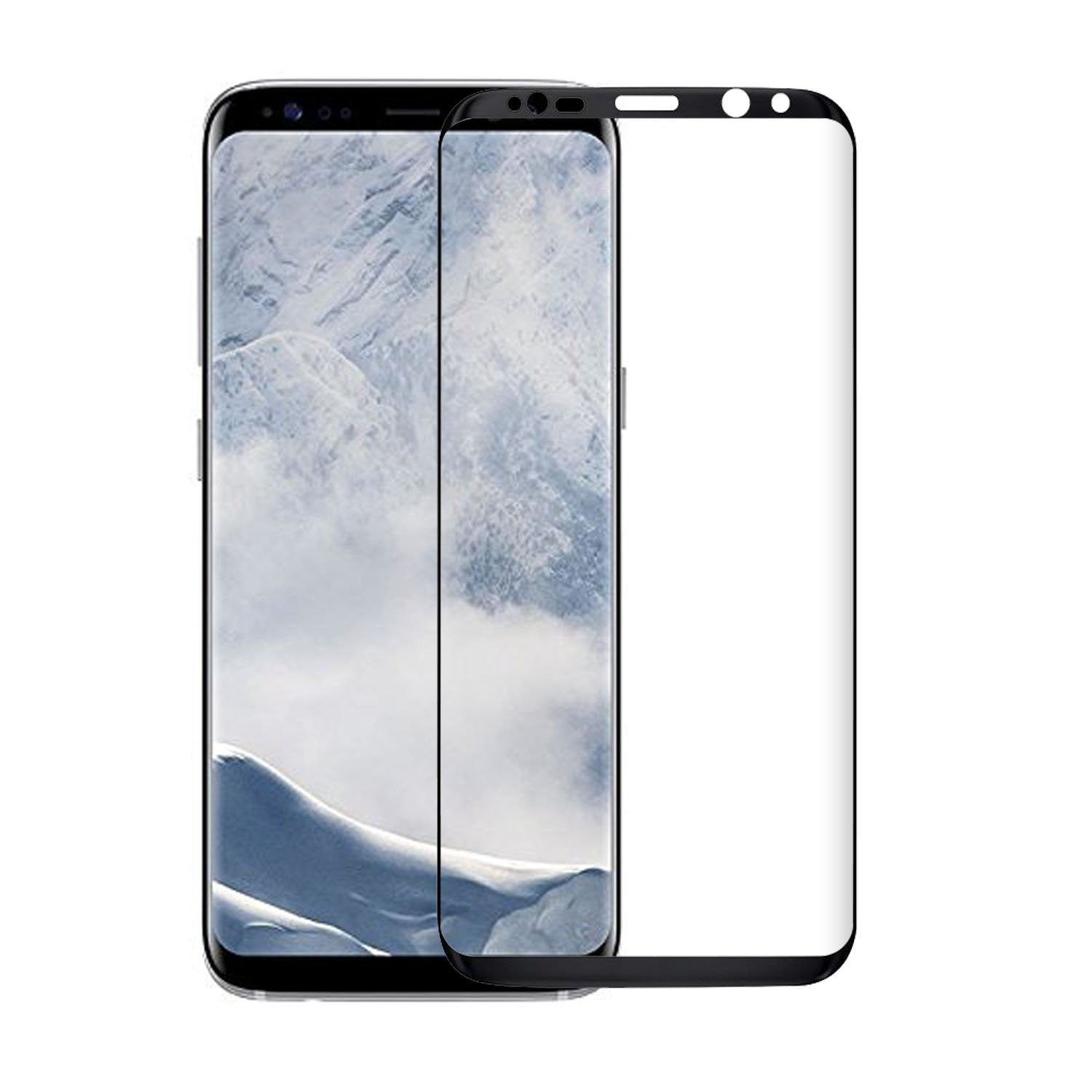 Samsung S8 Plus Panzerglas Curved Schwarz