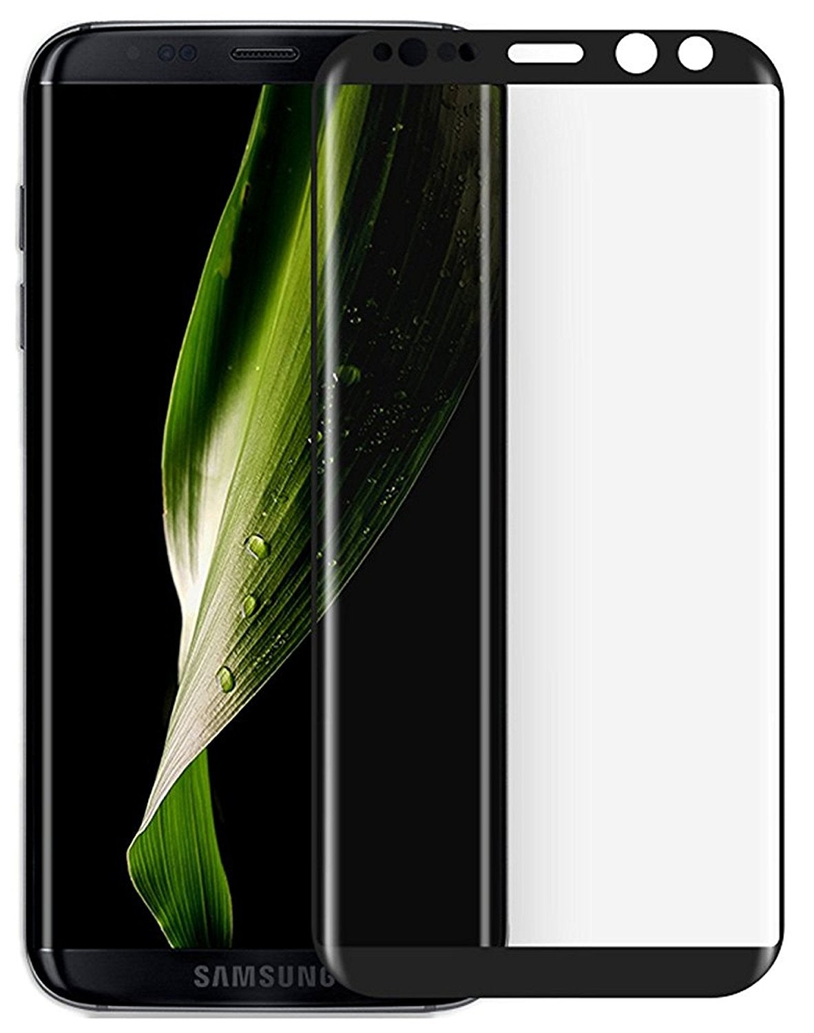 Samsung S8 Plus Panzerglas Curved Schwarz